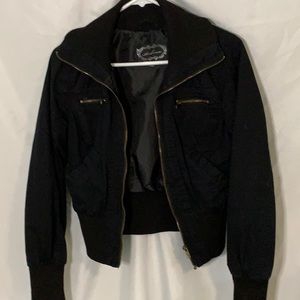 Black bomber jacket